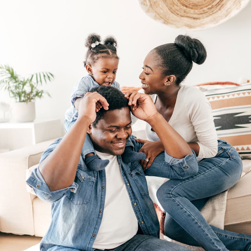 Family together enjoying peaceful care